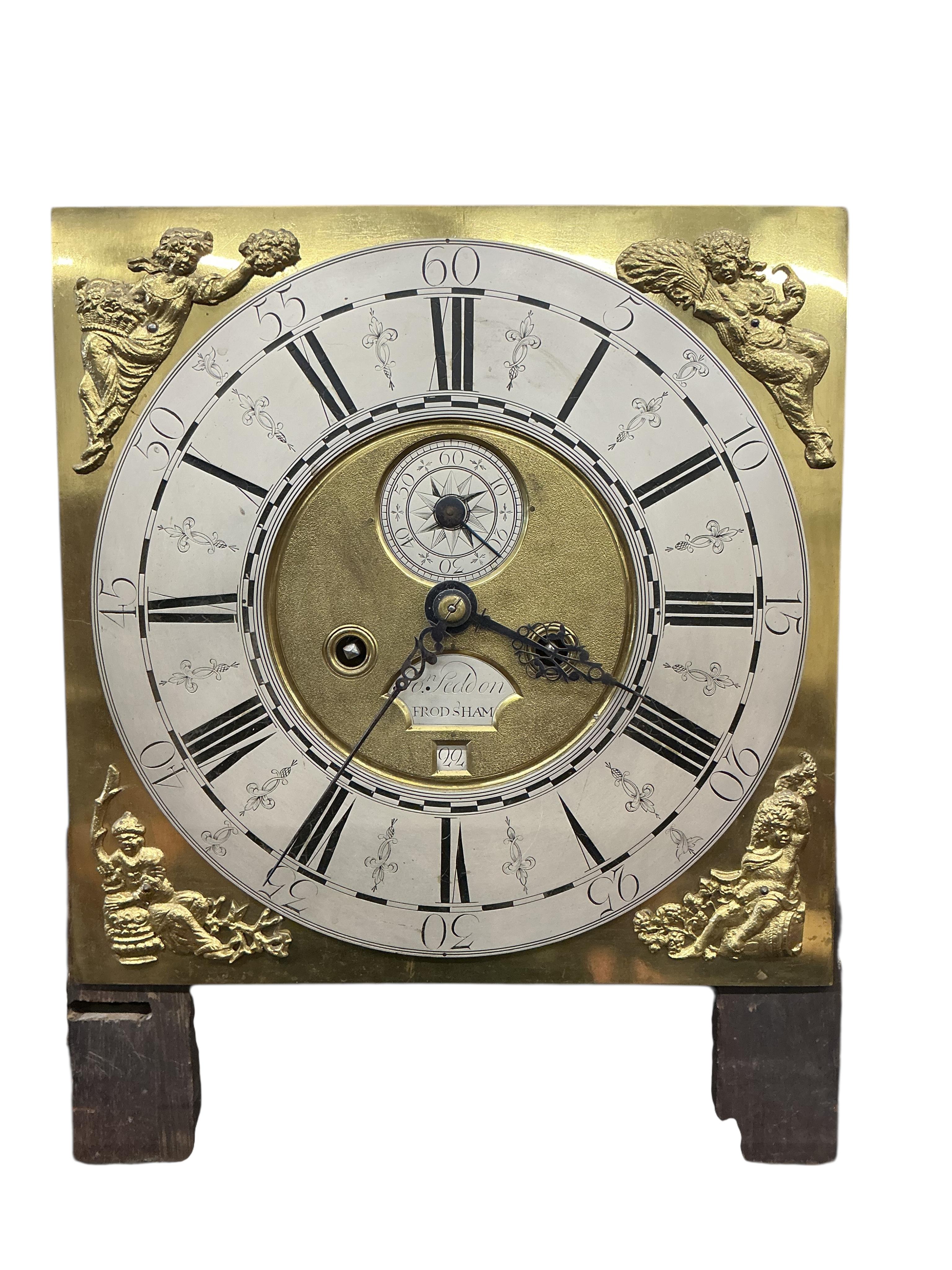 A George III yew banded oak eight day longcase clock, marked Seddon, Frodsham, height 220cm